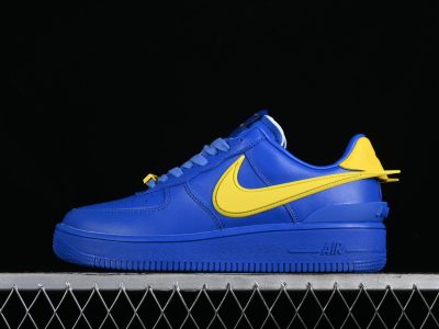 Tênis Nike Air Force 1 Azul e Amarelo