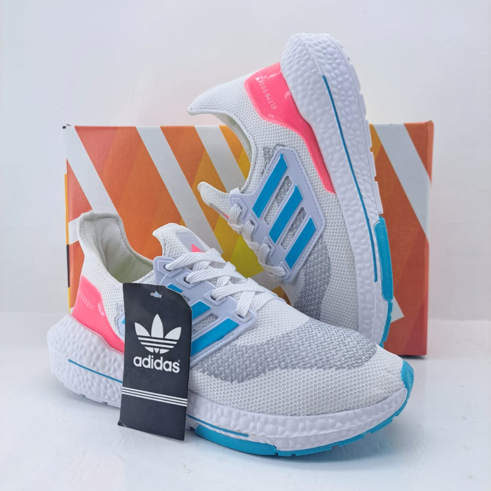 UltraBoost - (Primeira Linha) x Branco/Rosa/Azul