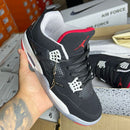 Jordan 4 Luxo Preto/Vermelho