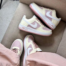 Air Force 1 Branco/Rosa e Amarelo