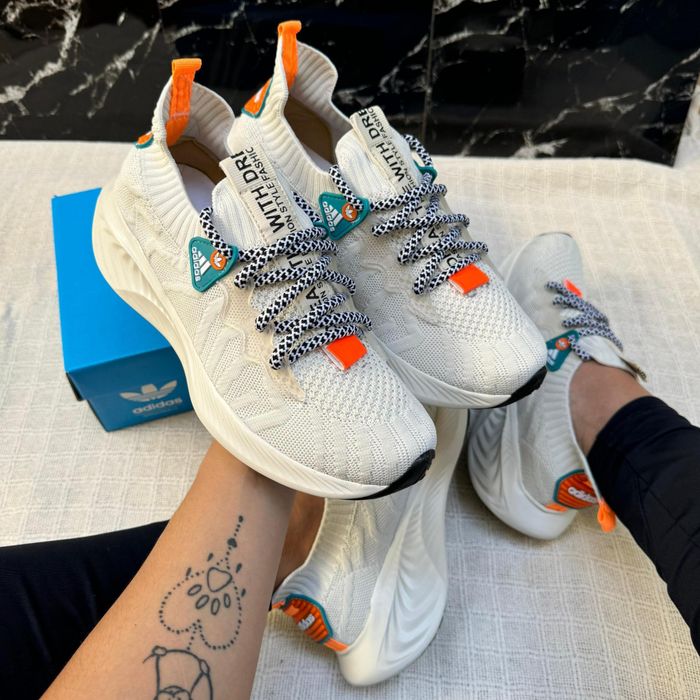 Adidas Knit Importado Off/Laranja